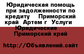 Юридическая помощь при задолженности по кредиту. - Приморский край, Артем г. Услуги » Юридические   . Приморский край